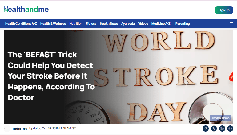 The 'BEFAST' Trick Could Help You Detect Your Stroke Before It Happens, According To Doctor