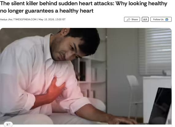 The silent killer behind sudden heart attacks: Why looking healthy no longer guarantees a healthy heart