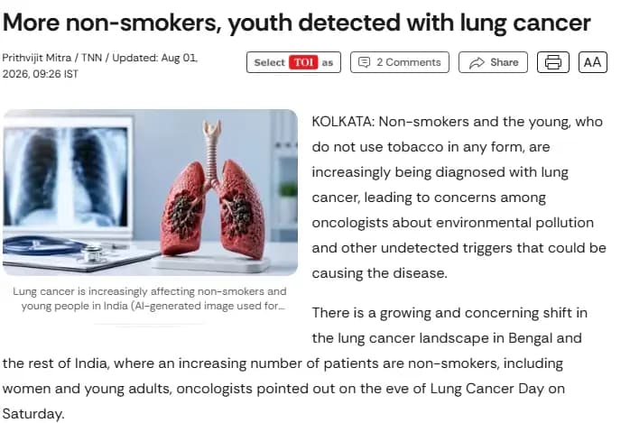 More non-smokers, youth detected with lung cancer