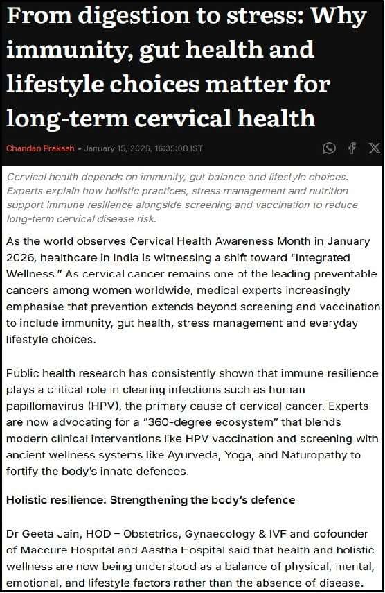 From digestion to stress: Why immunity, gut health and lifestyle choices matter for long-term cervical health