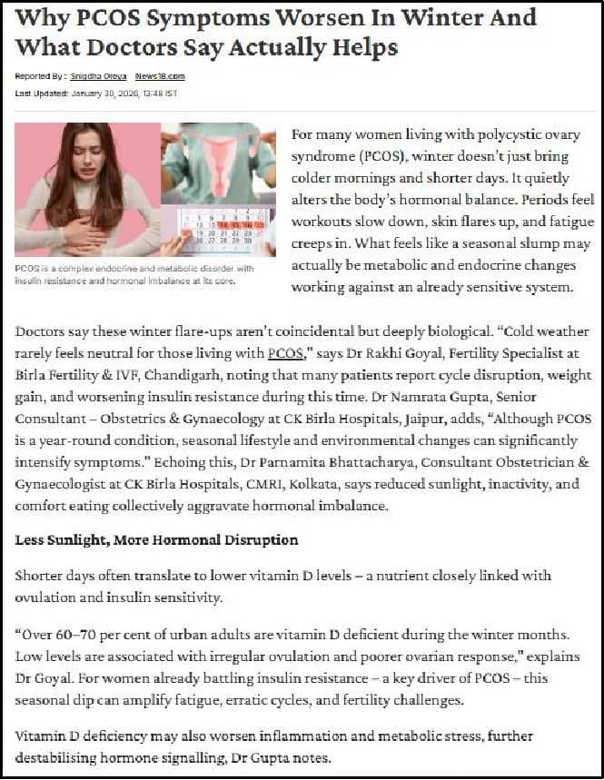 Why PCOS Symptoms Worsen In Winter And What Doctors Say Actually Helps