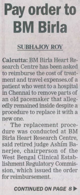 Pay order to BM Birla