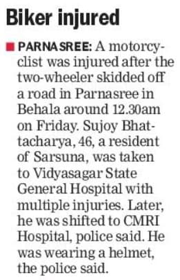 Biker injured