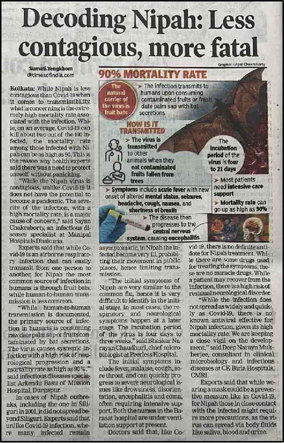 Decoding Nipah: Less contagious, more fatal