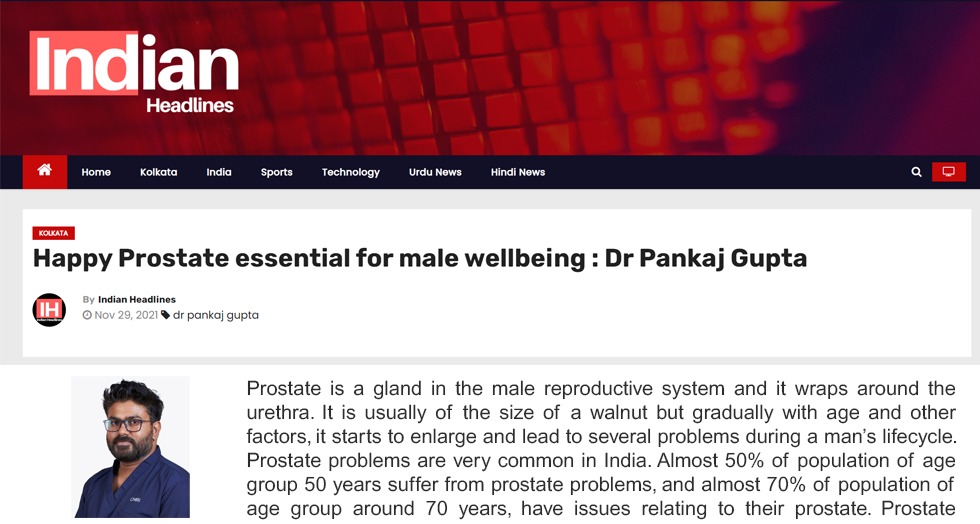 Happy Prostate essential for male wellbeing